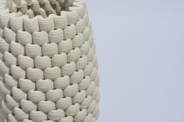 flowery closeup- 3d printer ceramic vase