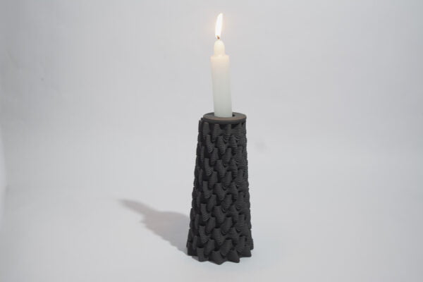 saggy with candle- 3d printer ceramic vase