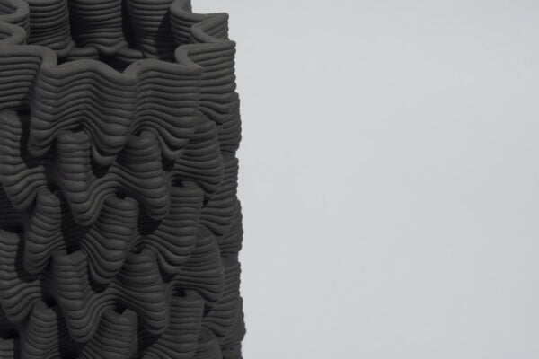 saggy closeup- 3d printer ceramic vase