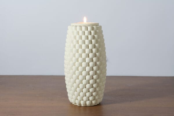 Flowery candle – Ceramic 3D Printed Vase