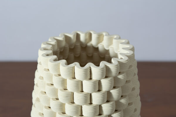 Flowery closeup1 – Ceramic 3D Printed Vase